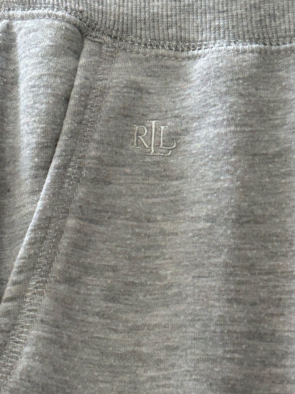 Ralph Lauren Heather Gray Joggers Sweatpants Side Stripe Pocket Logo Soft Size S - Picture 8 of 13